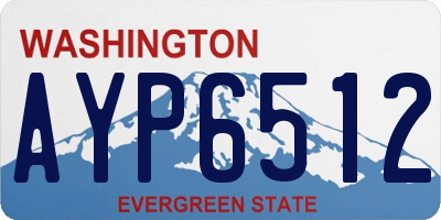 WA license plate AYP6512
