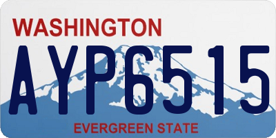 WA license plate AYP6515