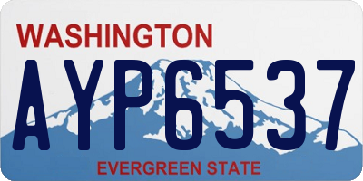 WA license plate AYP6537