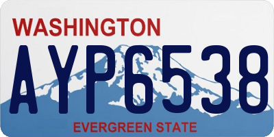 WA license plate AYP6538