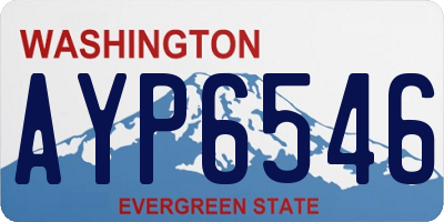 WA license plate AYP6546