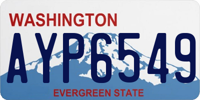 WA license plate AYP6549