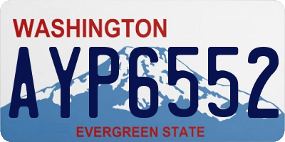 WA license plate AYP6552