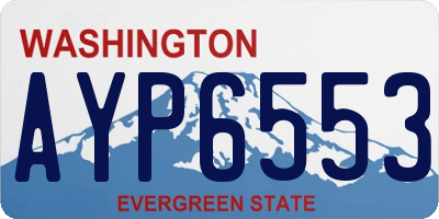 WA license plate AYP6553