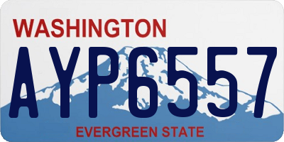 WA license plate AYP6557