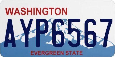 WA license plate AYP6567