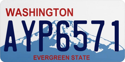WA license plate AYP6571