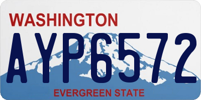 WA license plate AYP6572