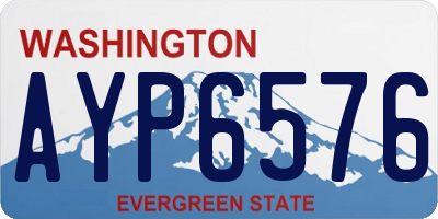 WA license plate AYP6576
