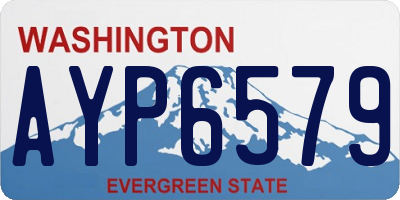 WA license plate AYP6579