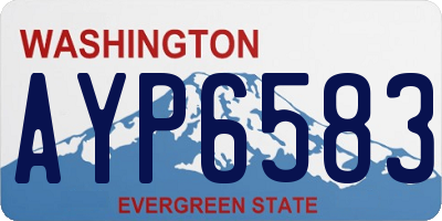 WA license plate AYP6583