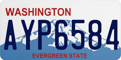 WA license plate AYP6584