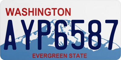 WA license plate AYP6587