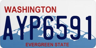 WA license plate AYP6591