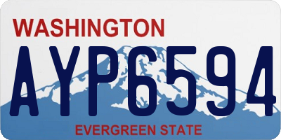 WA license plate AYP6594