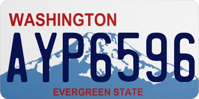 WA license plate AYP6596