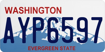 WA license plate AYP6597