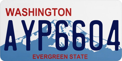 WA license plate AYP6604