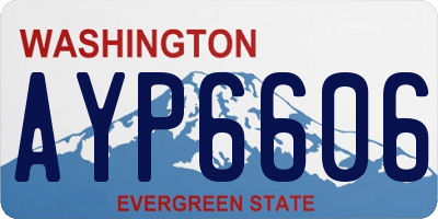 WA license plate AYP6606