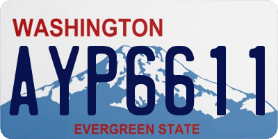 WA license plate AYP6611