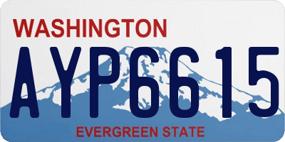 WA license plate AYP6615
