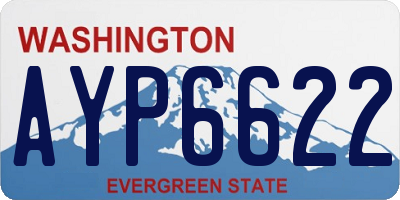 WA license plate AYP6622