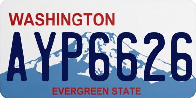 WA license plate AYP6626