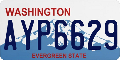 WA license plate AYP6629