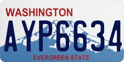 WA license plate AYP6634