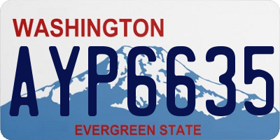 WA license plate AYP6635