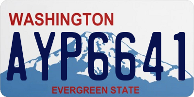 WA license plate AYP6641