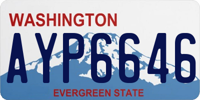 WA license plate AYP6646