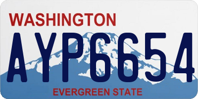 WA license plate AYP6654