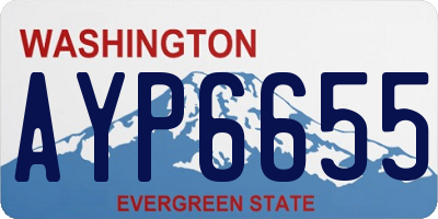 WA license plate AYP6655