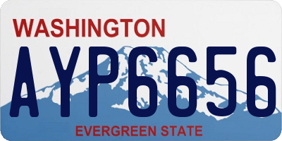 WA license plate AYP6656