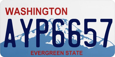WA license plate AYP6657
