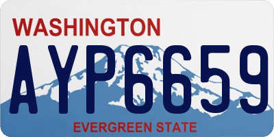 WA license plate AYP6659