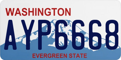 WA license plate AYP6668