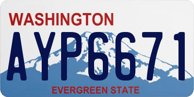WA license plate AYP6671