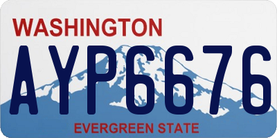 WA license plate AYP6676