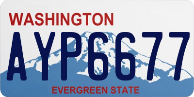 WA license plate AYP6677
