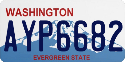 WA license plate AYP6682