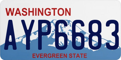 WA license plate AYP6683