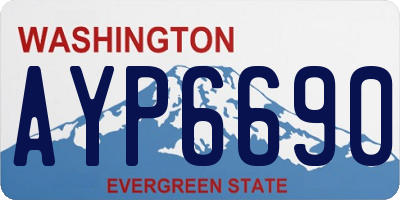 WA license plate AYP6690