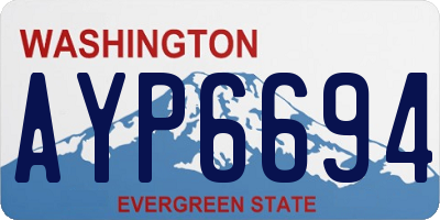 WA license plate AYP6694