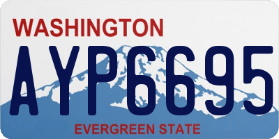 WA license plate AYP6695
