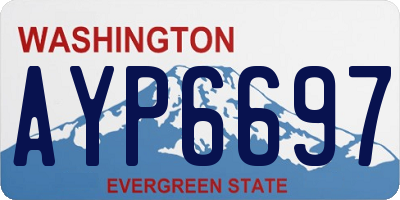 WA license plate AYP6697