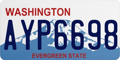 WA license plate AYP6698