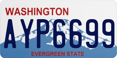 WA license plate AYP6699