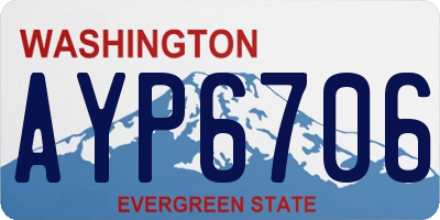 WA license plate AYP6706